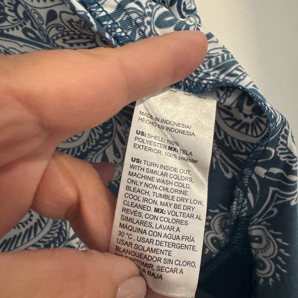 Chico's Blue and White Paisley Blouse - Picture 5 of 5